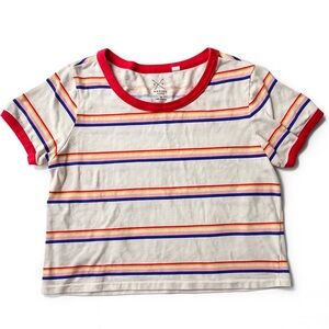 PacSun Basics Striped Ringer Crop Top – XS